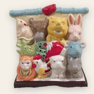 Chinese Zodiac Animals Ceramic Pottery Decor